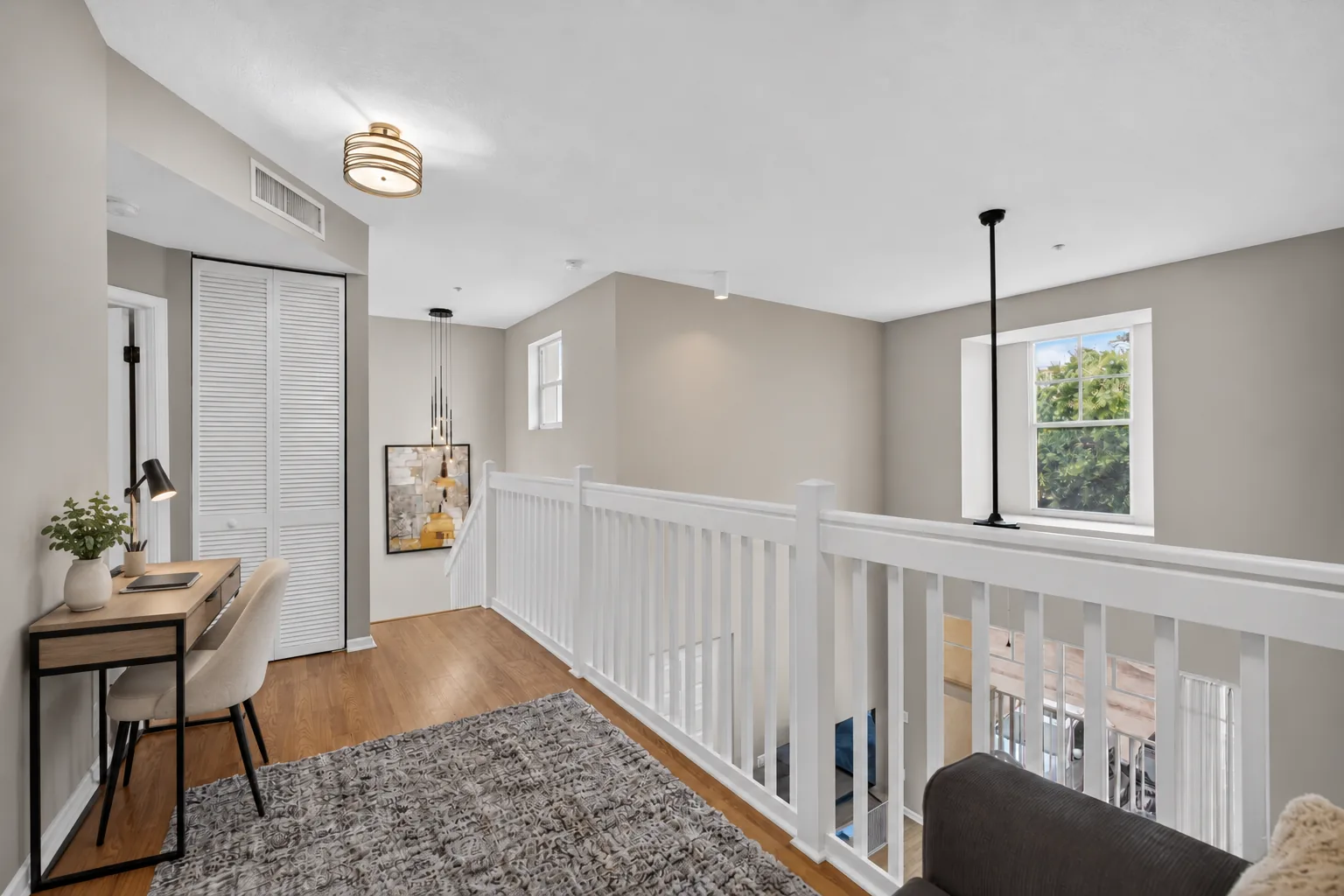 Loft space with a dedicated workspace